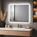 Smart LED Καθρέπτης Μπάνιου 60x60cm με Anti-Fog & 3 Χρώματα Φωτισμού