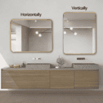 Aurelia Gold 75x50cm – Luxury Χρυσός Καθρέπτης Μπάνιου με Premium Brushed Μεταλλικό Πλαίσιο - Image 3